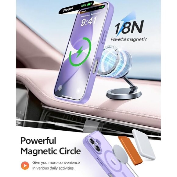 FNTCASE IPhone 17 Phone Case Magnetic Translucent Matte Full Covered Camera Prot - Picture 9 of 9